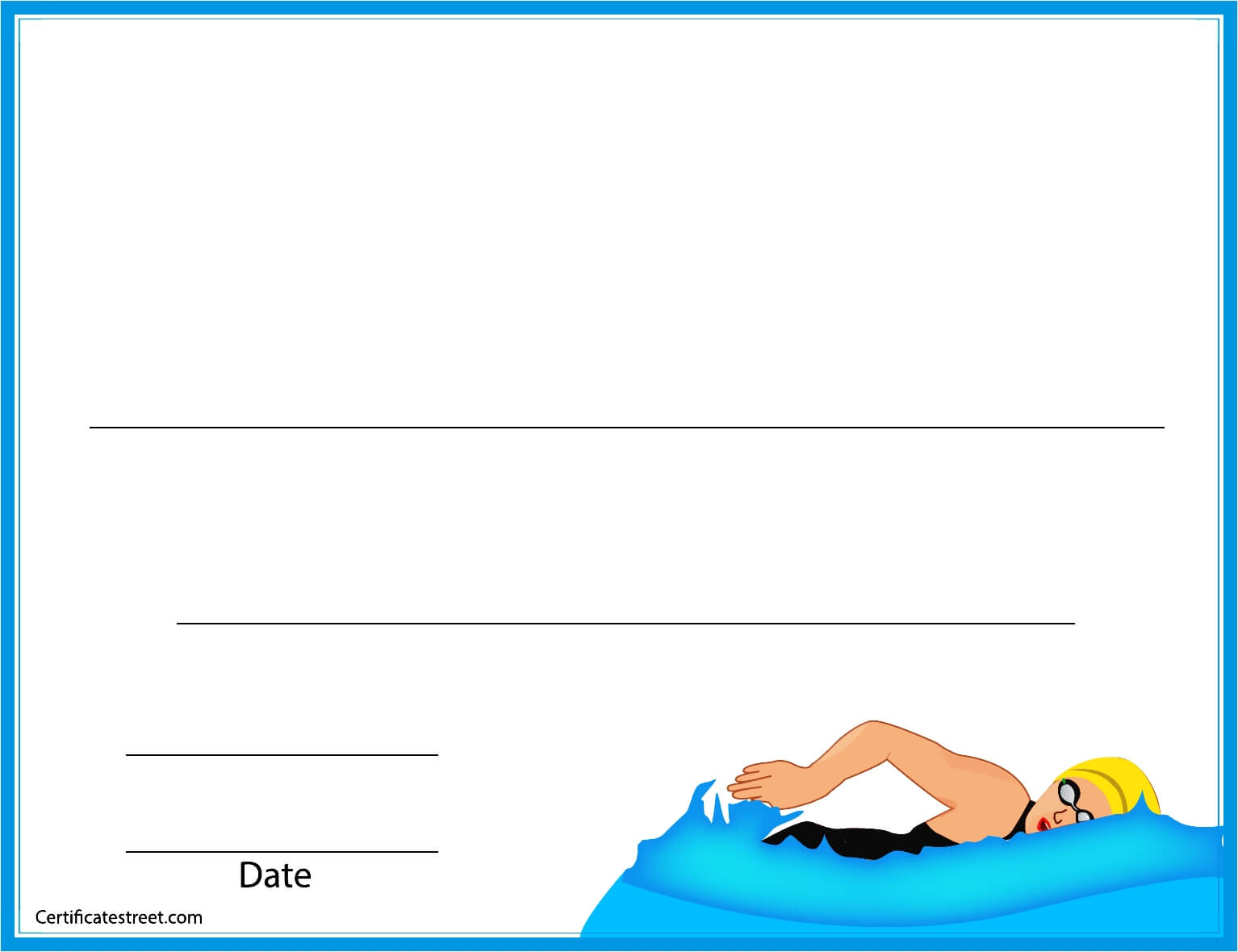Swimming Certificates Template – Calep.midnightpig.co Intended For Swimming Certificate Templates Free