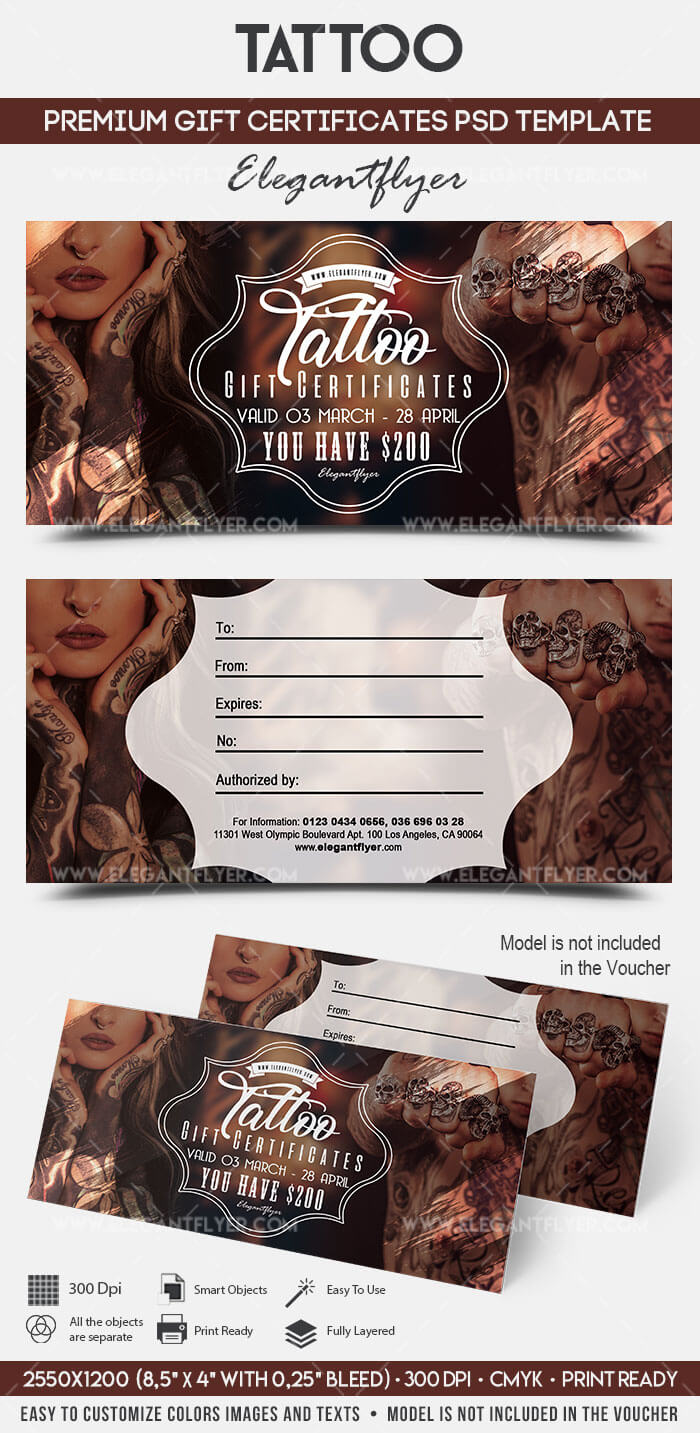 Tattoo Gift Voucher Template With Regard To Tattoo Gift Certificate Template