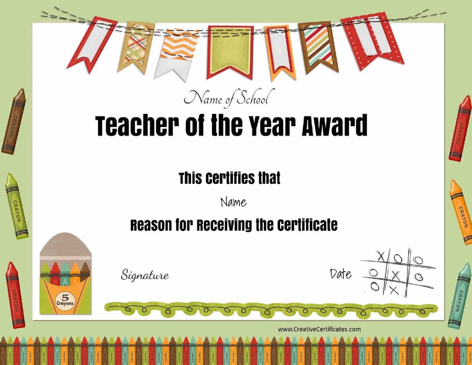 Teacher Appreciation Certificate Pdf Calep midnightpig co Pertaining To Best Teacher
