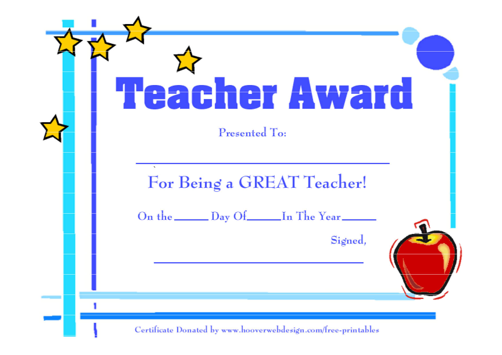 Teacher Award Template – Calep.midnightpig.co For Student Of The Year Award Certificate Templates