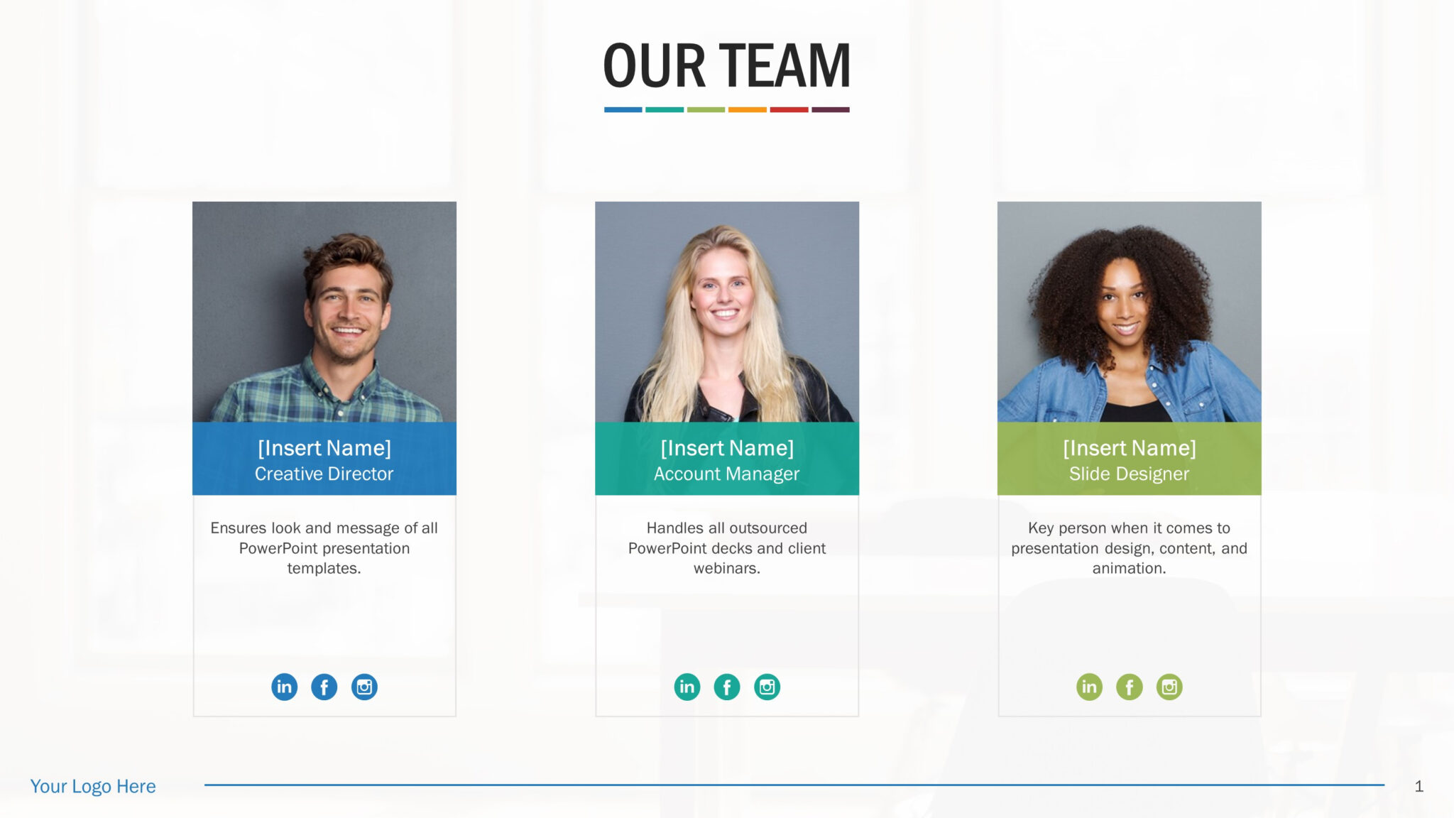 Team Biography Slides For Powerpoint Presentation Templates With Regard