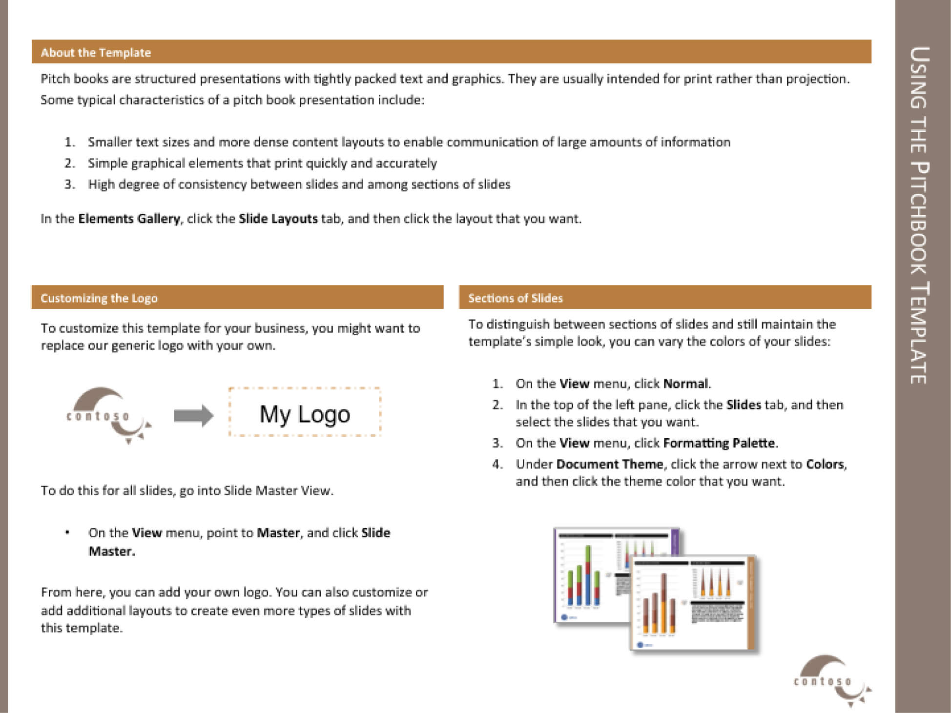 Template For The Report Inside Powerpoint Pitch Book Template