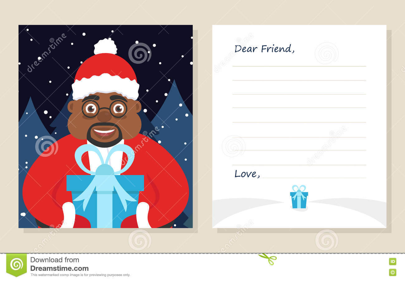 Template Greeting Card New Year`s Or Merry Christmas Letter Within Christmas Note Card Templates