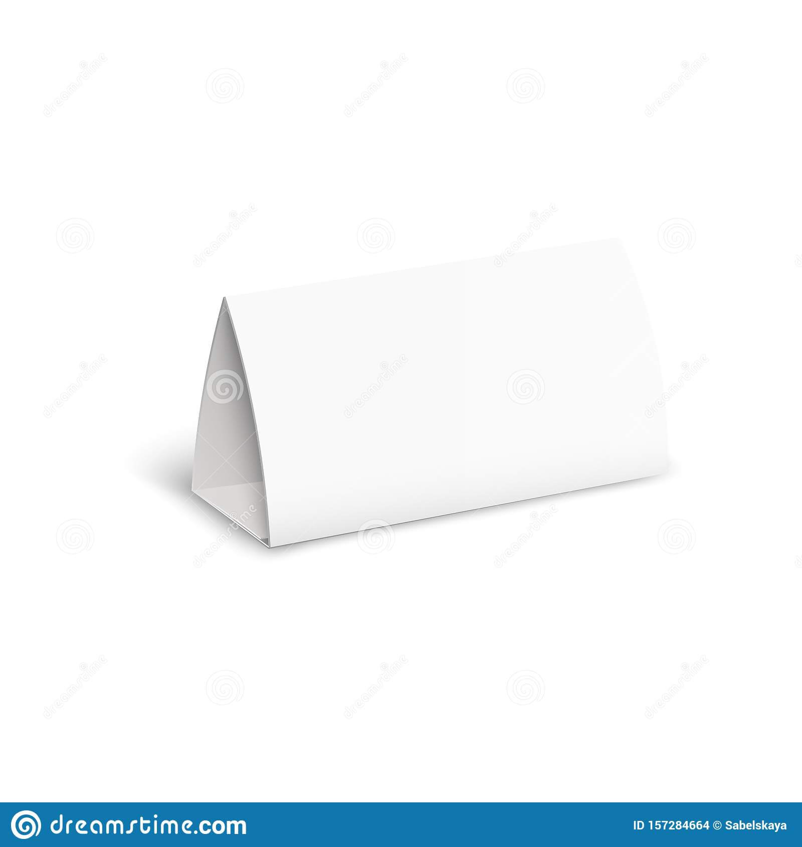 Tent Card Brochure Mockup – Blank Isolated Paper Stand With Pertaining To Card Stand Template