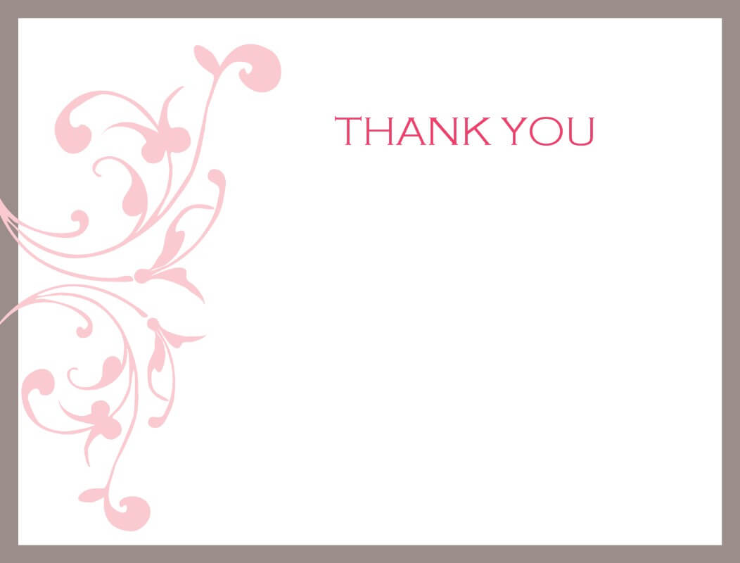 Thank You Card Template For Word – Calep.midnightpig.co Intended For Thank You Note Cards Template