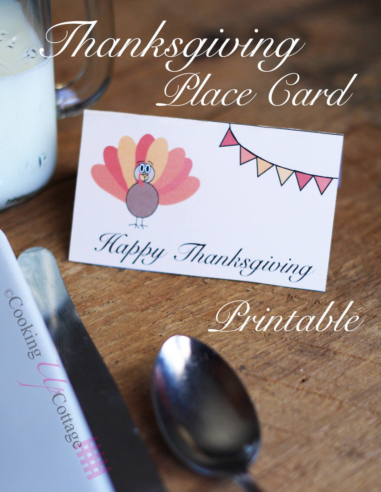 Thanksgiving Place Card Printable – Cooking Up Cottage With Thanksgiving Place Card Templates