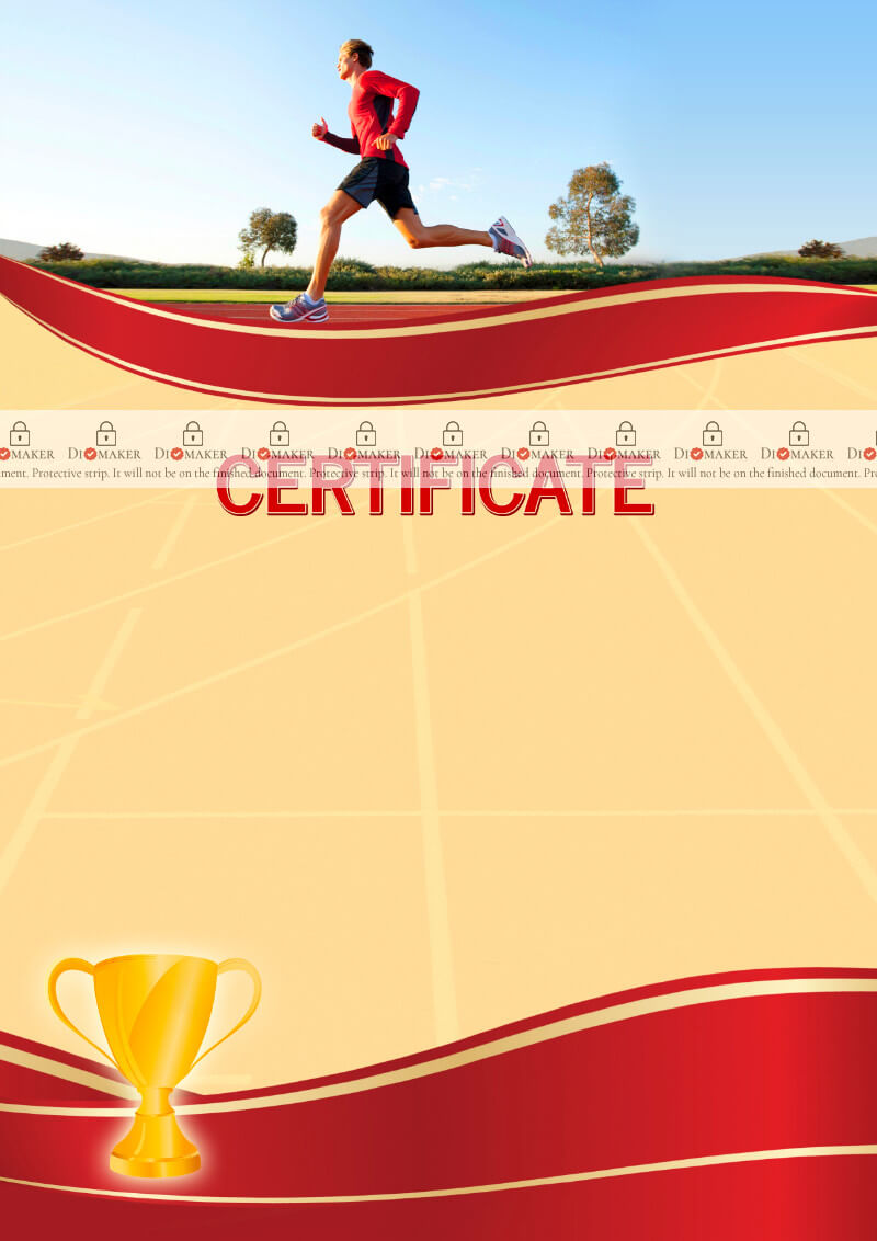 The Certificate Template «Running» – Dimaker – Templates With Athletic Certificate Template