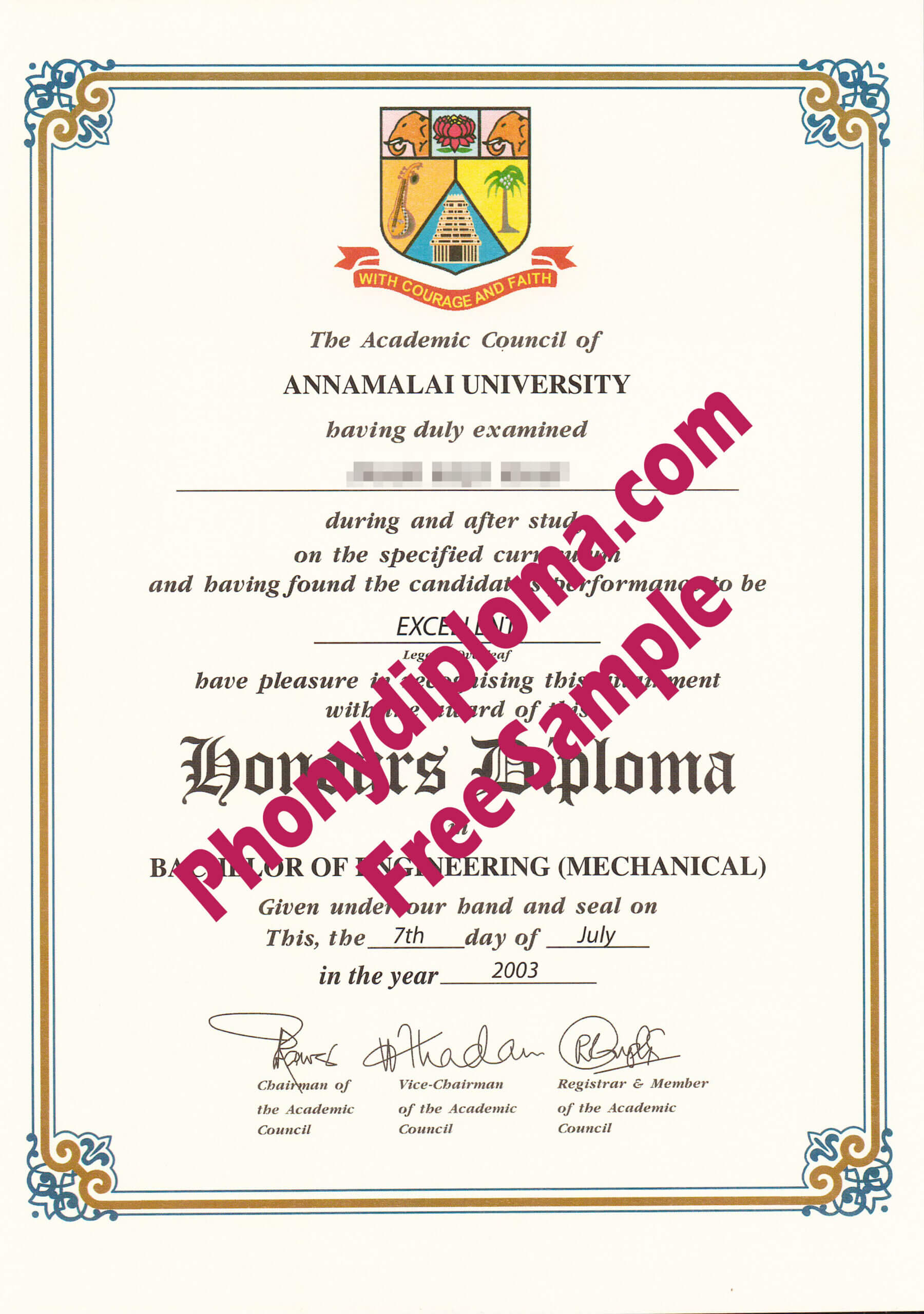 Thousands Of Diploma, Transcript, Degree And Certificate Throughout University Graduation Certificate Template