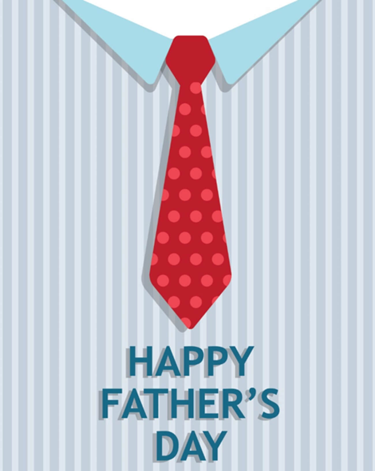 Tie Father's Day Card (Quarter Fold) With Quarter Fold Greeting Card Template