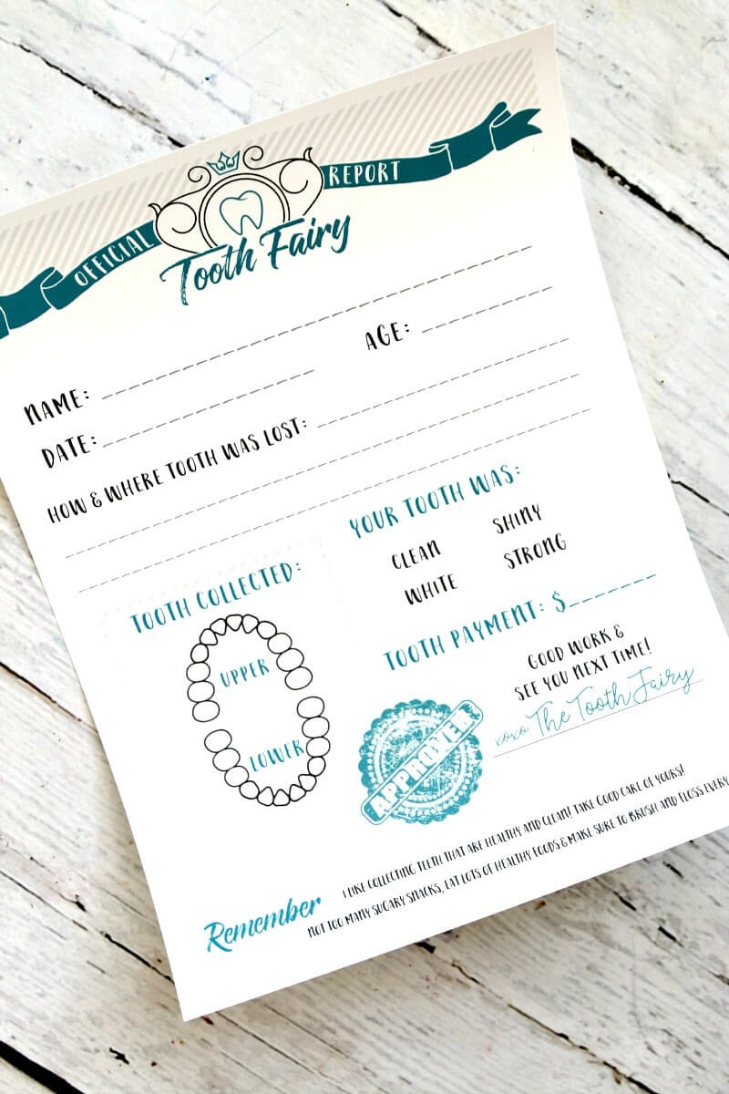 Tooth Fairy Free Printable Certificate Throughout Tooth Fairy Certificate Template Free