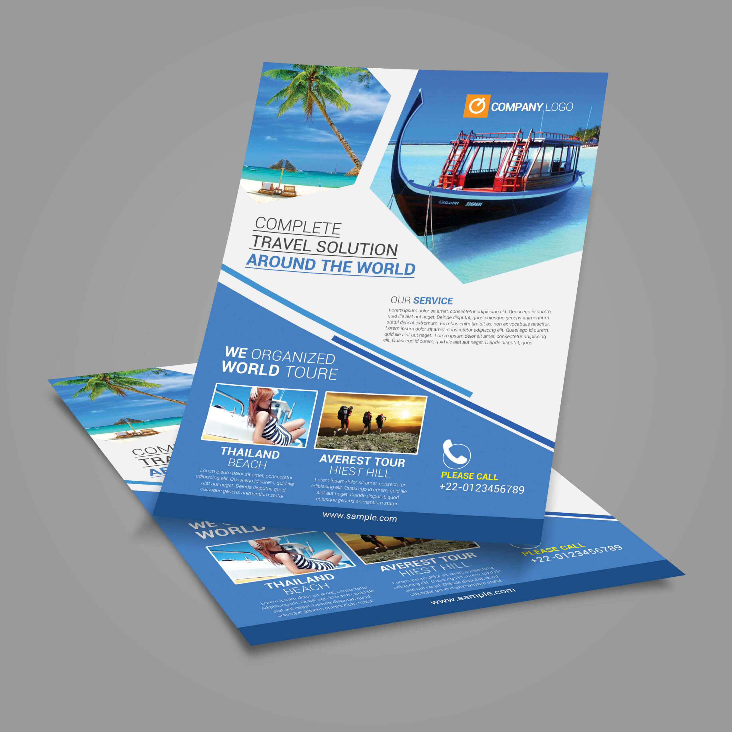 Travel Agency Flyer Template – Flyer Design With Travel And Tourism Brochure Templates Free