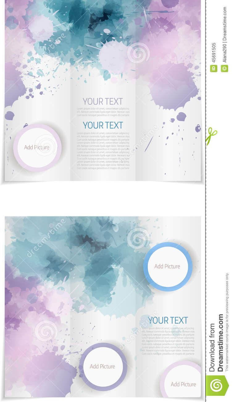 Tri Fold Brochure Template Stock Vector. Illustration Of Intended For Microsoft Word Brochure Template Free