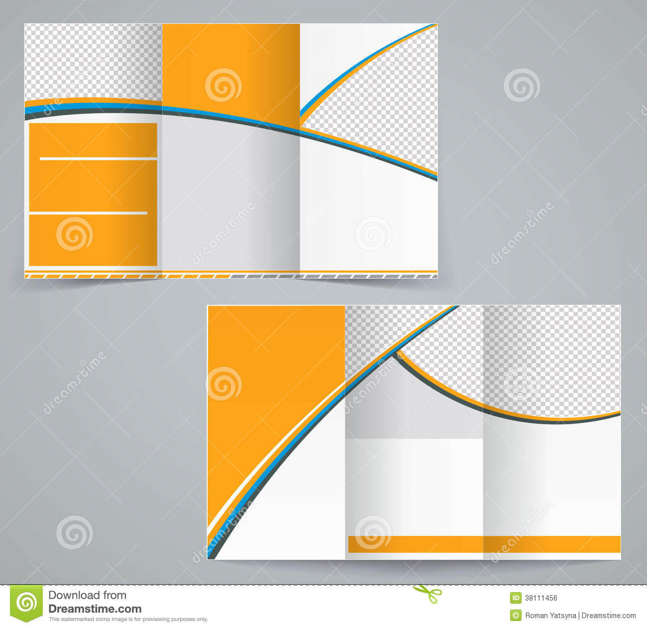 Tri Fold Business Brochure Template Stock Vector Throughout Tri Fold Brochure Publisher Template
