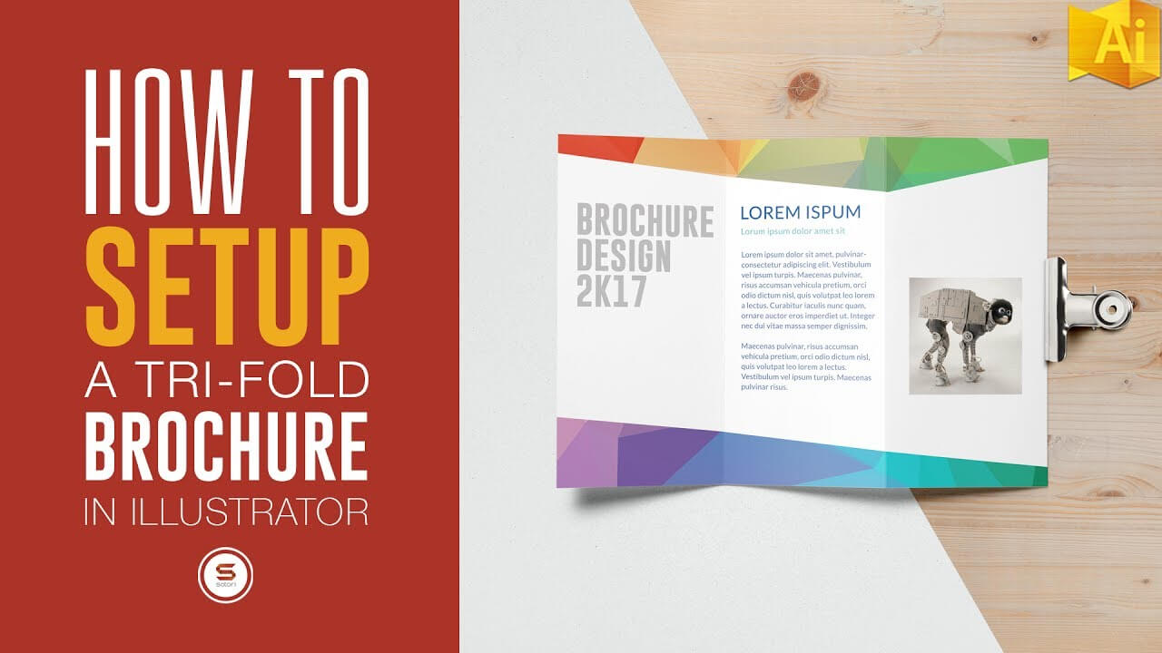 Trifold Brochure For Print In Illustrator – Illustrator Tutorial Inside Tri Fold Brochure Ai Template