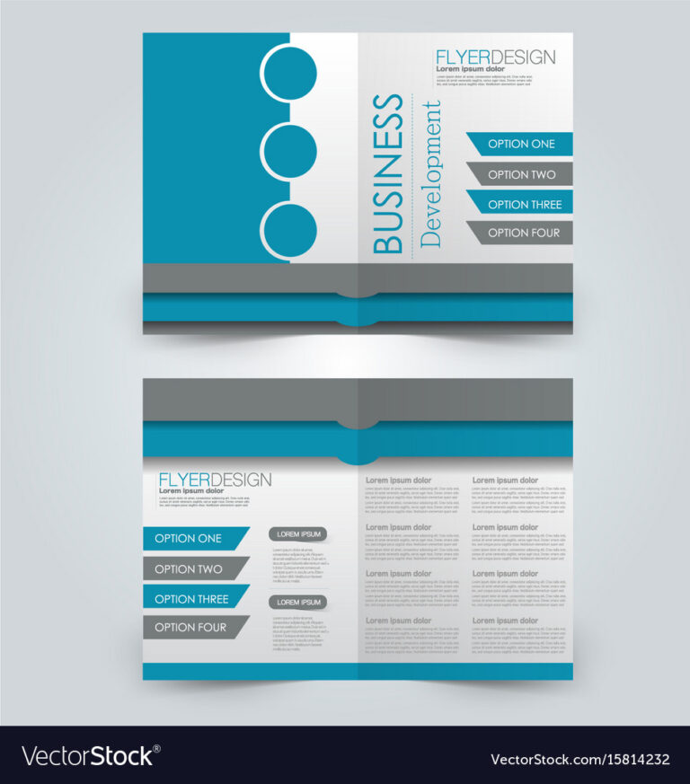 blank 2 fold brochure templates free download word