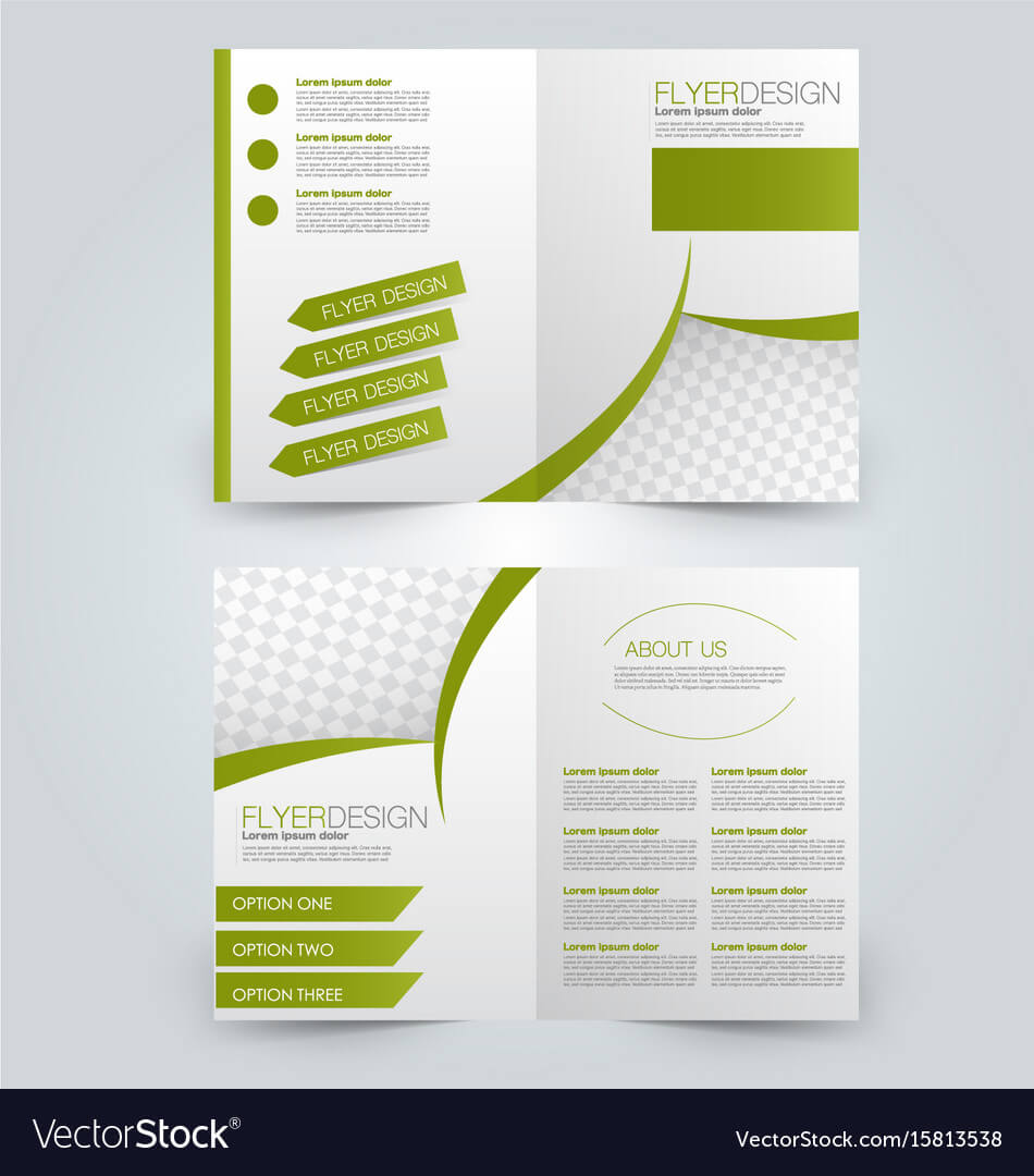 Two Page Fold Brochure Template Design With One Page Brochure Template