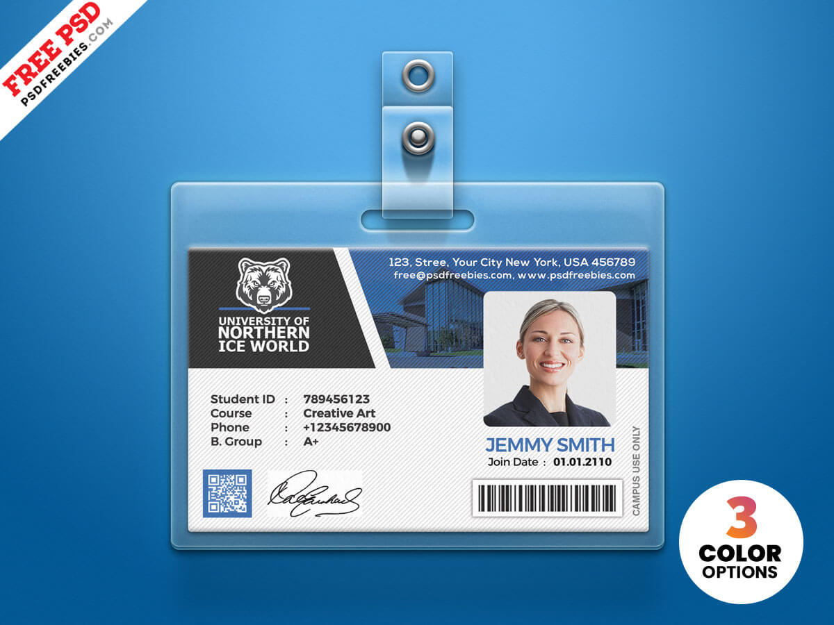 University Student Identity Card Psd | Psdfreebies With Regard To Social Security Card Template Psd