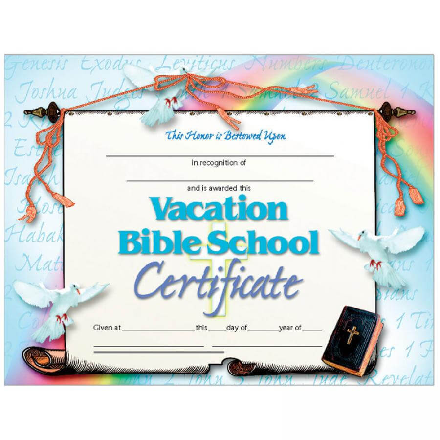 Vacation Bible School Set Of 30 Certificates Inside Free Vbs Certificate Templates