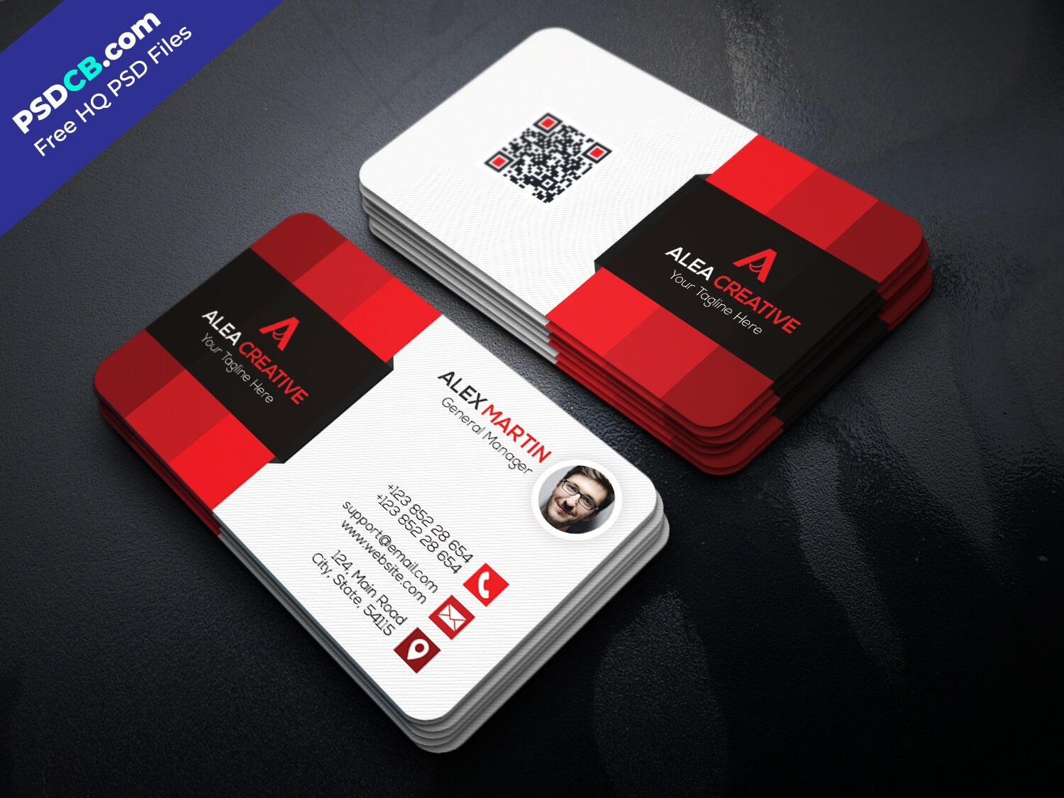Vector Abstract Creative Business Cards Set Template Pertaining To Free Psd Visiting Card Templates Download