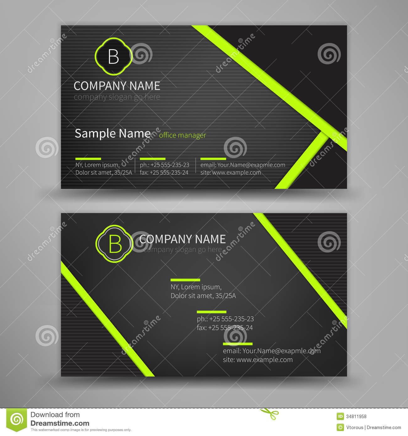 Vector Abstract Creative Business Cards Stock Vector With Regard To Google Search Business Card Template