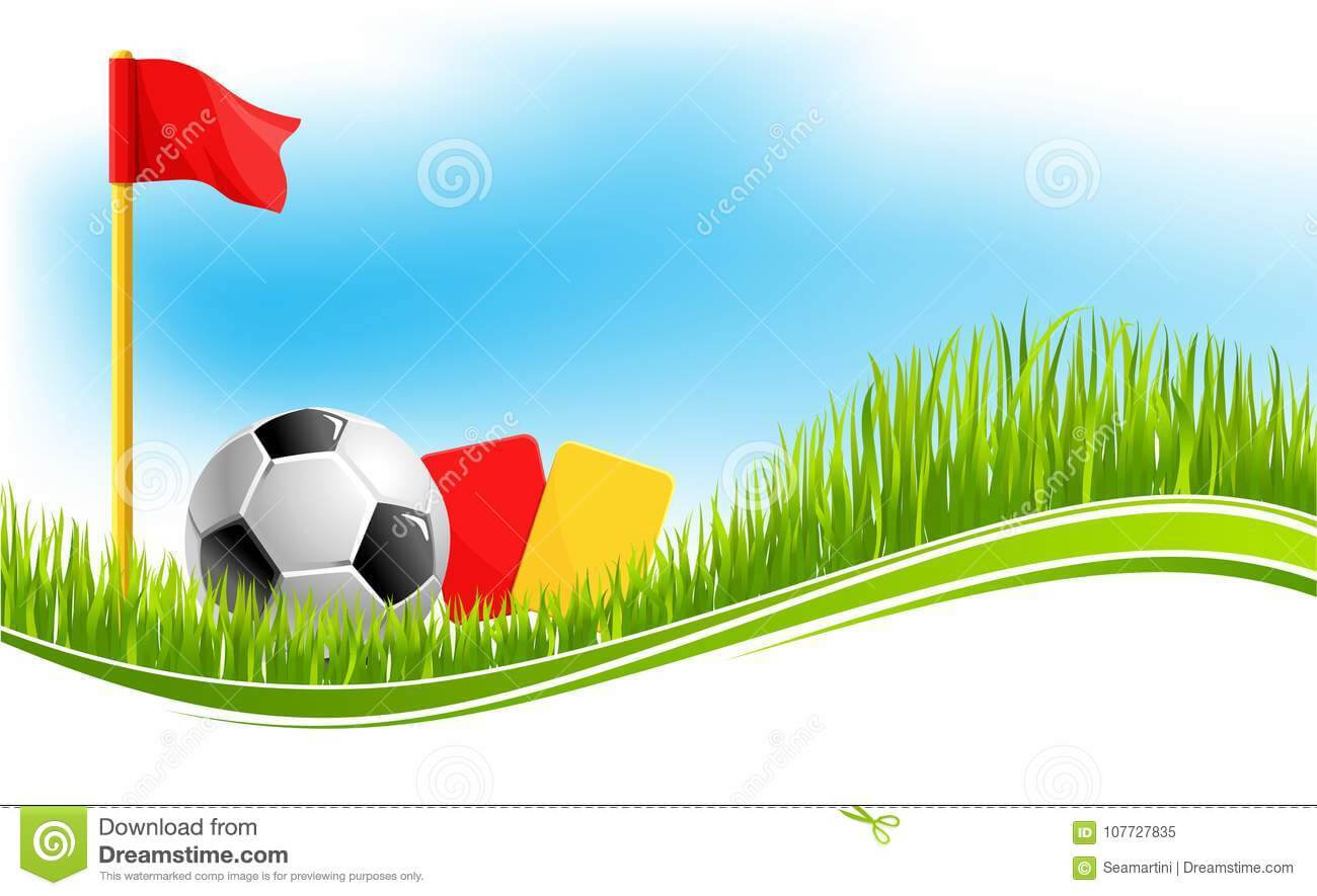 Vector Background For Football Soccer Sport Stock Vector In Soccer Referee Game Card Template