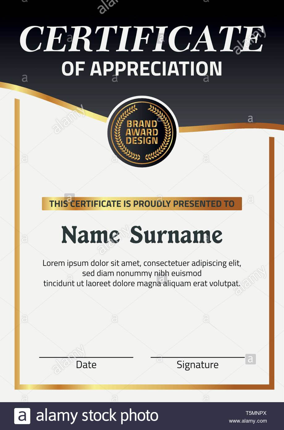 Vector Certificate Template. Illustration Certificate In A4 Inside Certificate Template Size