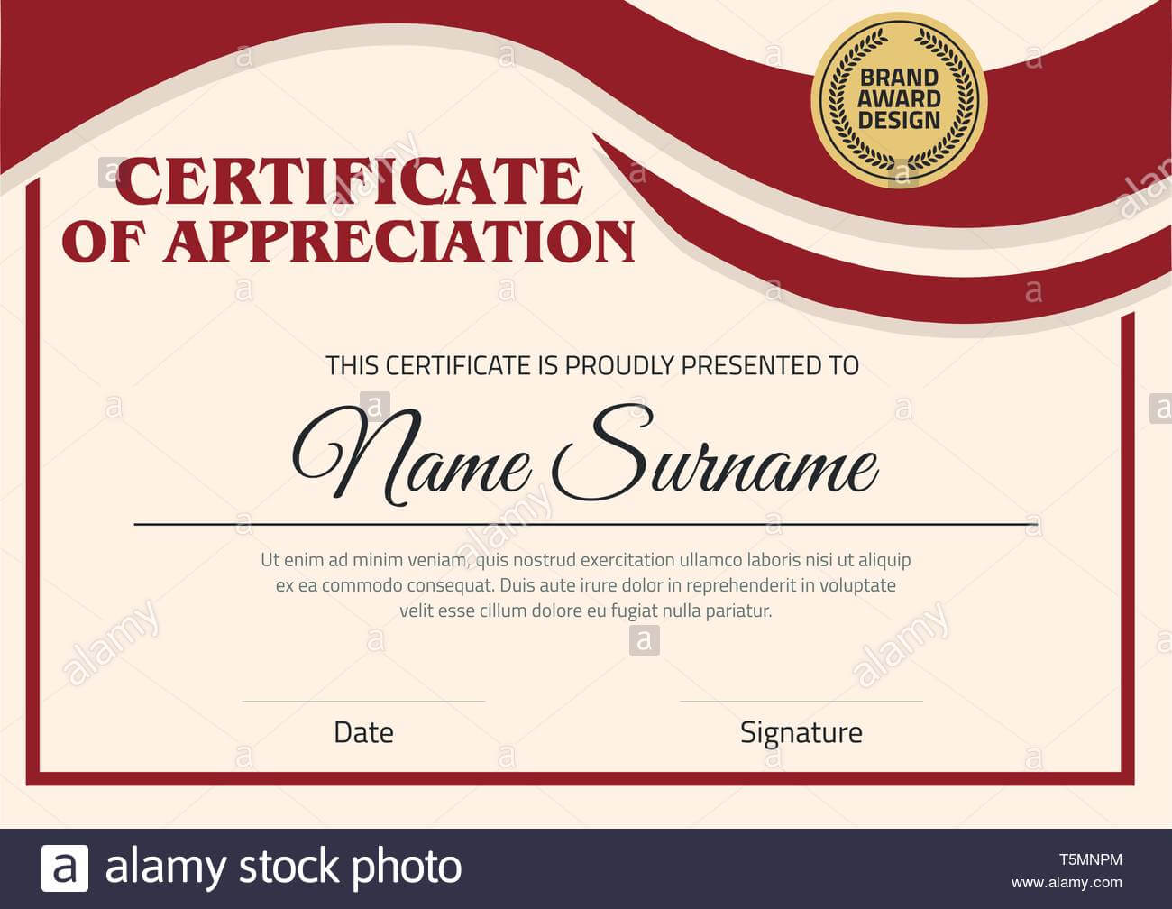 Vector Certificate Template. Illustration Certificate In A4 With Regard To Winner Certificate Template