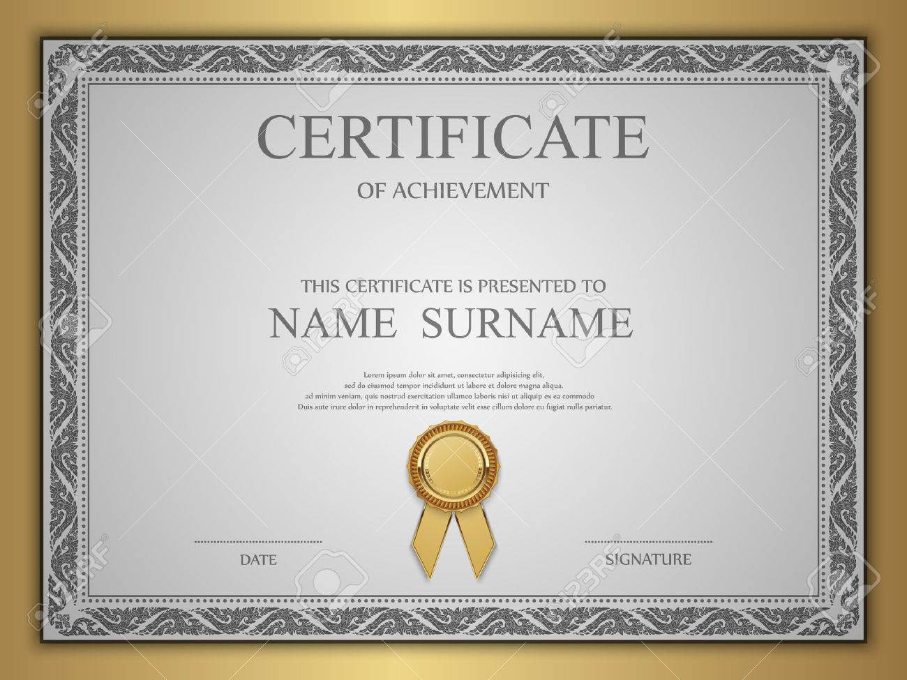 Vector Certificate Template. Throughout Commemorative Certificate Template