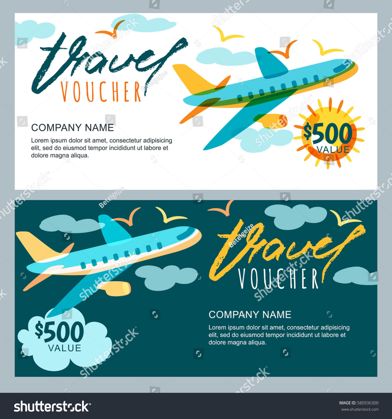 Vector Gift Travel Voucher Template Multicolor In Free Travel Gift Certificate Template