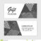 Vector Gift Voucher Template With Abstract Triangle In Black And White Gift Certificate Template Free
