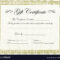 Vector Gold Gift Certificate Template within Publisher Gift Certificate Template