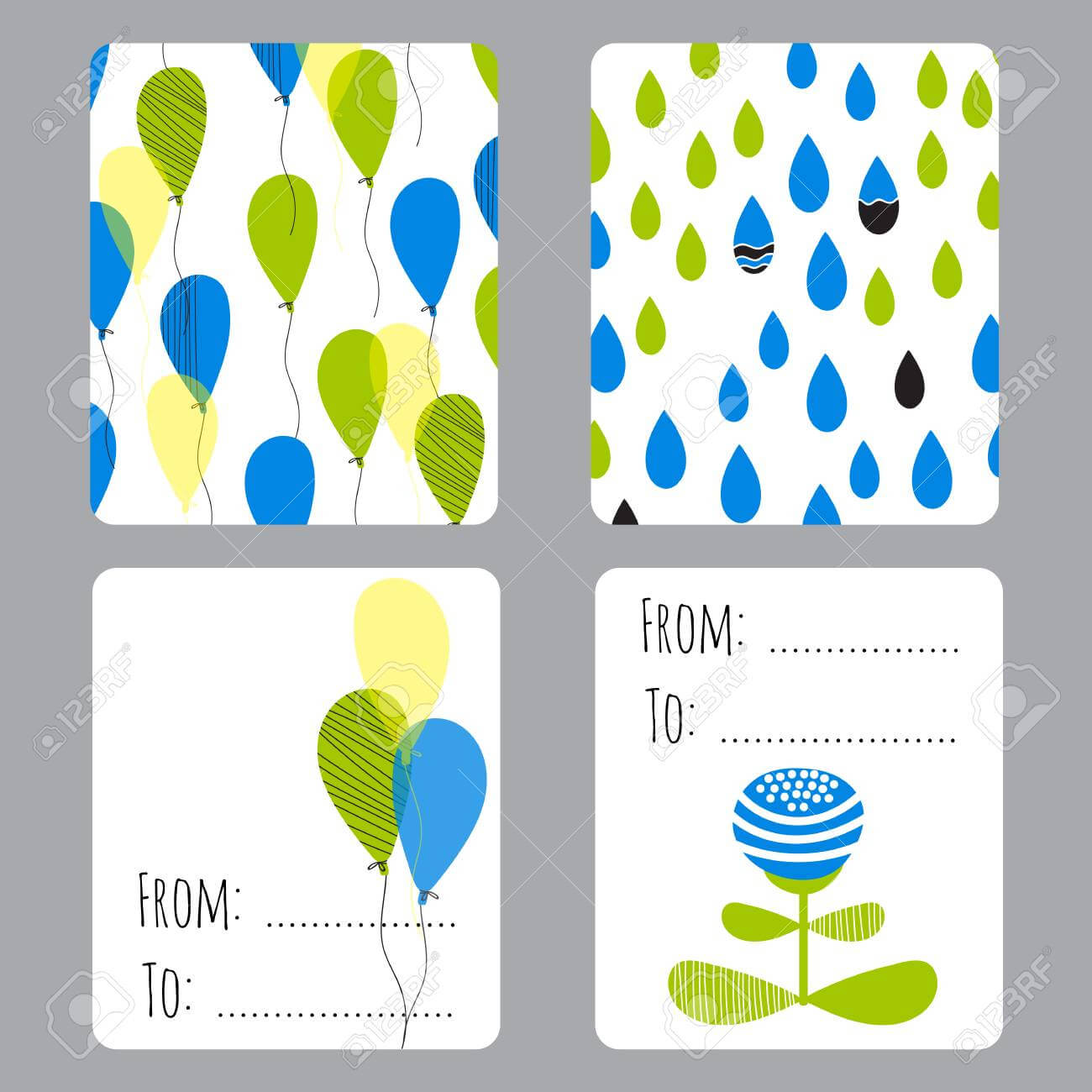 Vector Set Of Small Card Templates With Place For Text. For Greeting.. With Regard To Small Greeting Card Template