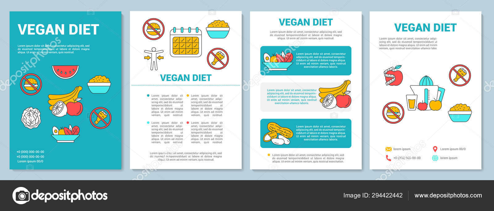 Vegetarian Diet Brochure Template Layout. Organic Nutrition Within Nutrition Brochure Template