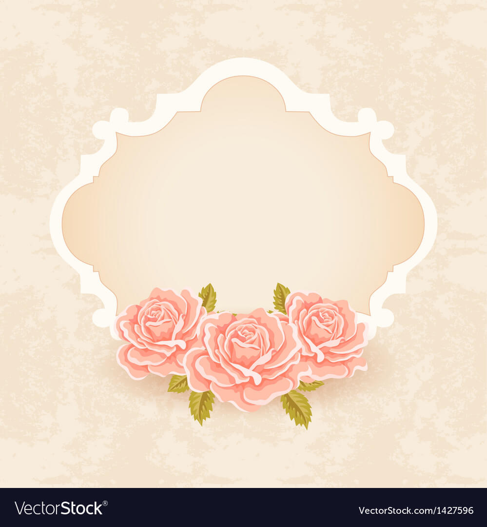Vintage Floral Background Greeting Card Template Throughout Free Printable Blank Greeting Card Templates