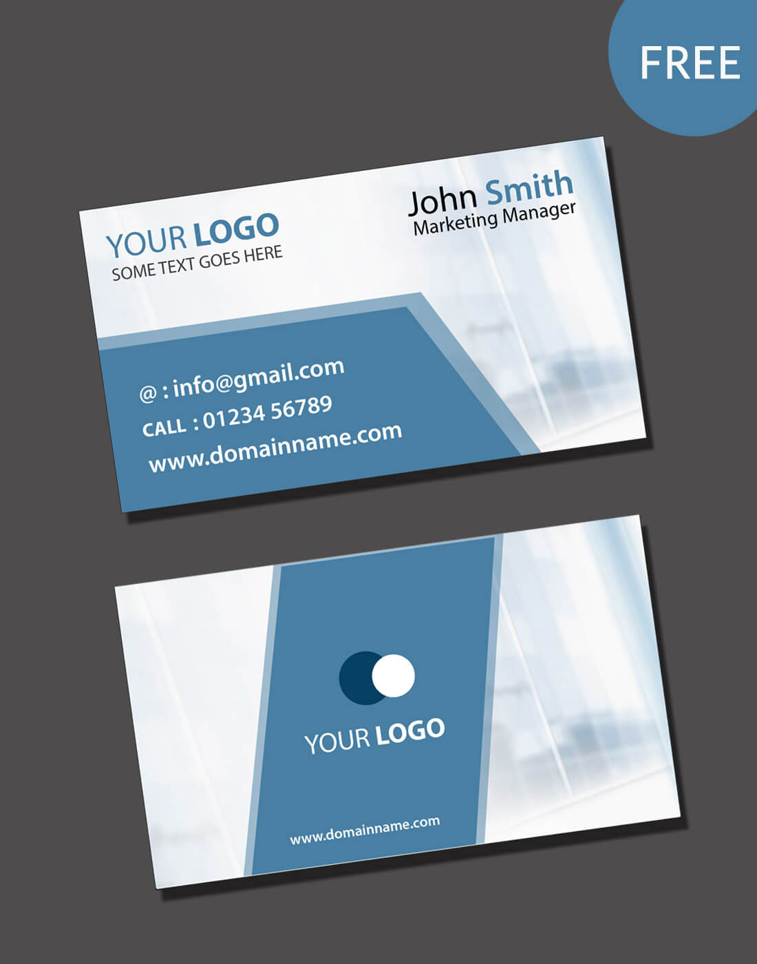 Visiting Card Psd Template Free Download With Regard To Free Psd Visiting Card Templates Download