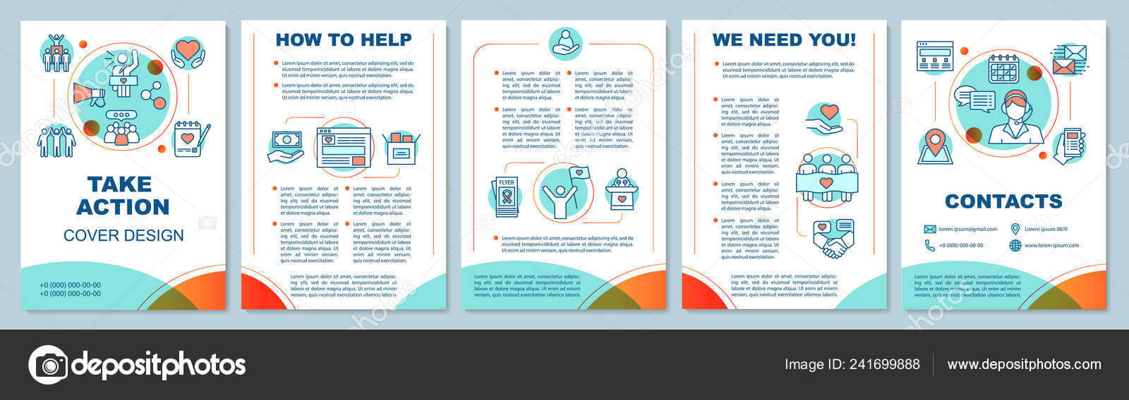 Volunteering Activity Brochure Template Layout Take Action With Regard To Volunteer Brochure Template