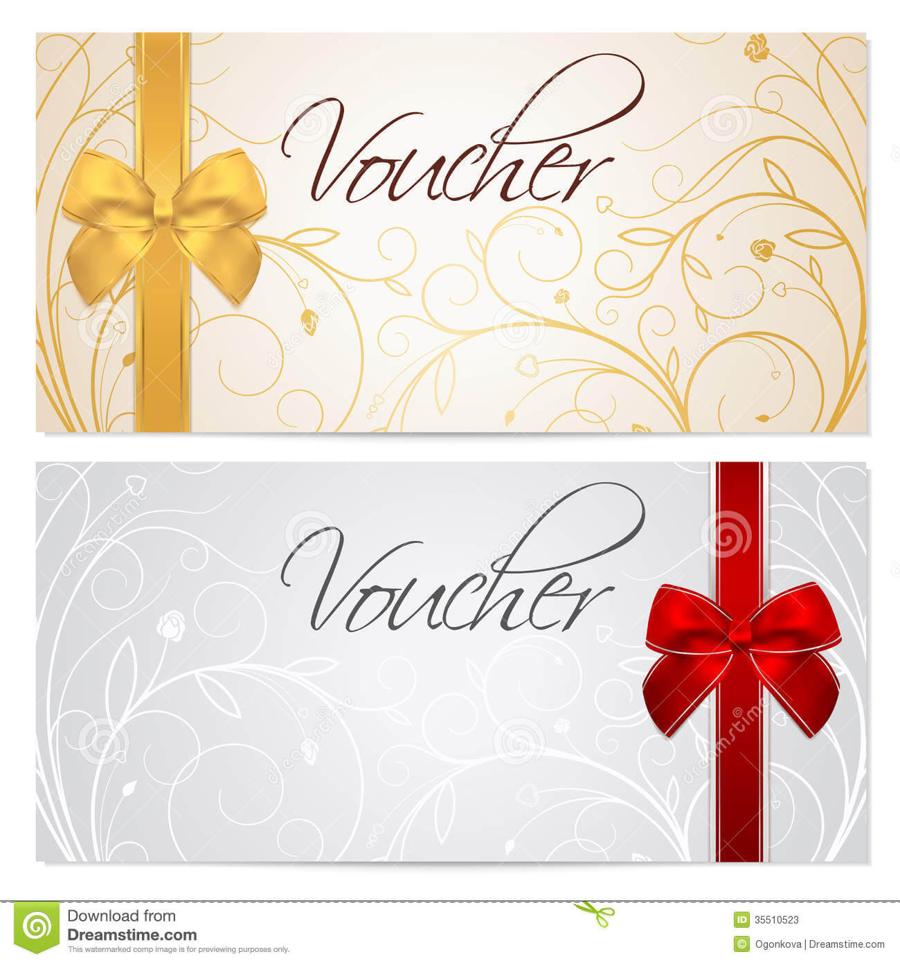 Voucher (Gift Certificate, Coupon) Template. Red B Stock Intended For Gift Certificate Log Template