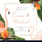 Wedding Event Invitation Card Template Tropical With Regard To Event Invitation Card Template