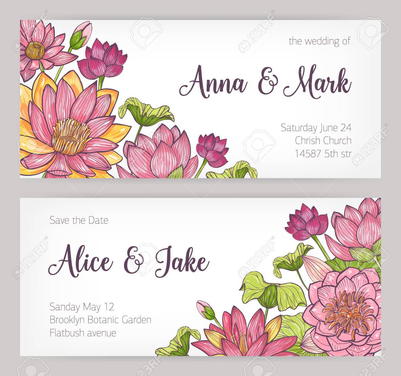 Wedding Invitation And Save The Date Card Templates Decorated.. Intended For Save The Date Cards Templates