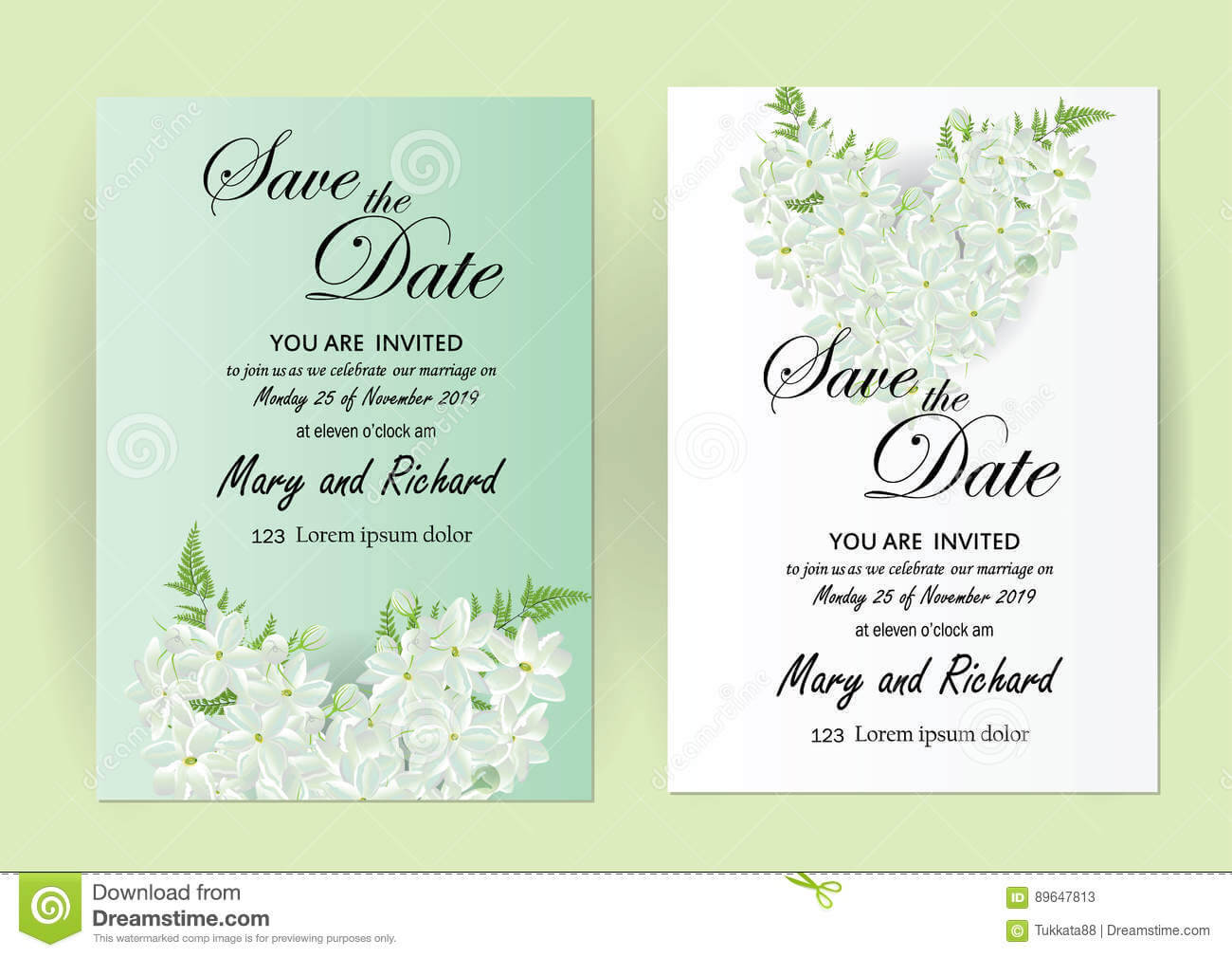 Wedding Invitation Card Flowers,jasmine Stock Vector Throughout Wedding Card Size Template