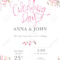 Wedding Invitation Card Template With Watercolor Rose Flowers With Free E Wedding Invitation Card Templates