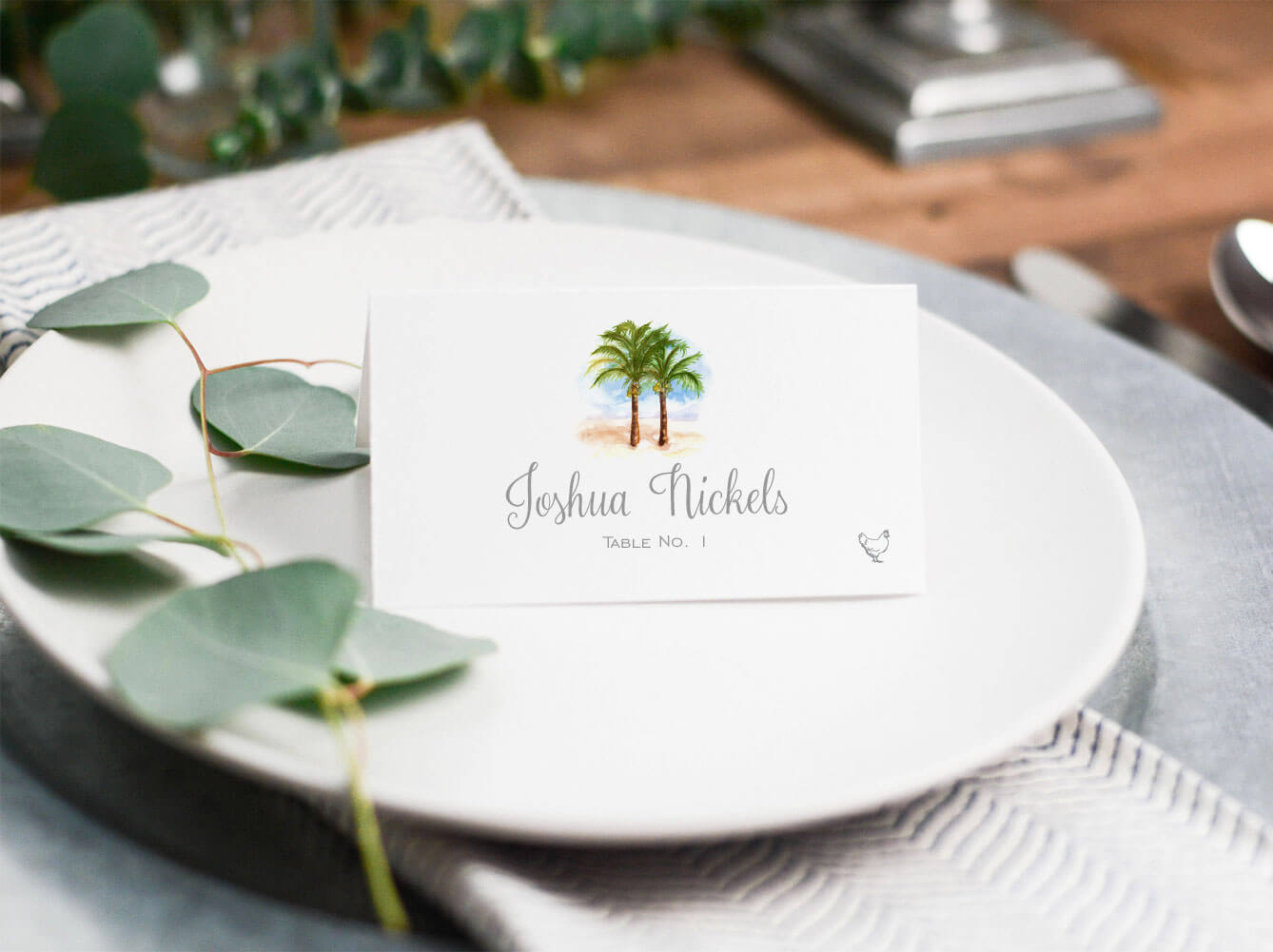 Wedding Place Cards Etiquette | Mospens Studio In Christmas Table Place Cards Template