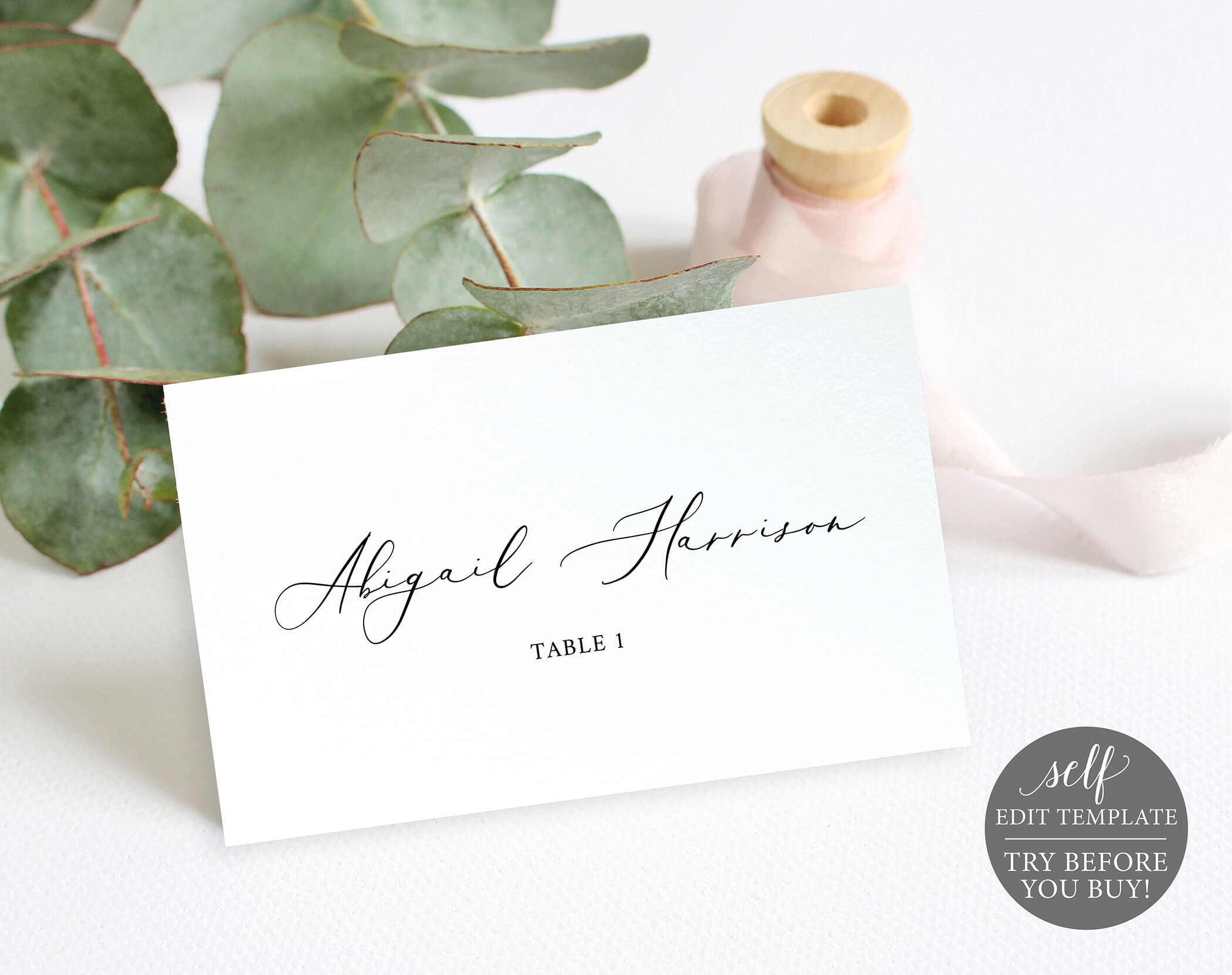 Wedding Place Cards Template, 100% Editable Wedding Seating With Regard To Printable Escort Cards Template