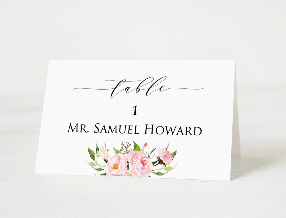 Wedding Place Cards Template Printable Head Table Card pertaining to