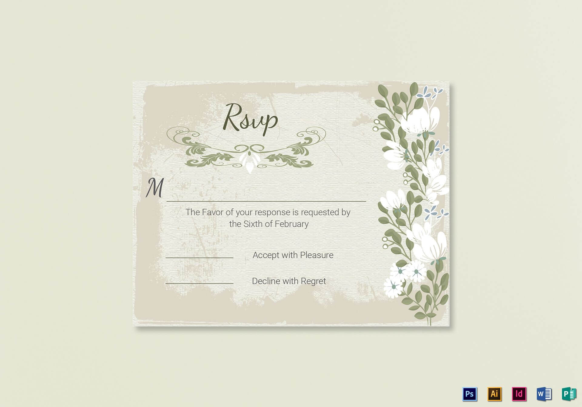 Wedding Rsvp Card Template – Calep.midnightpig.co Inside Acceptance Card Template