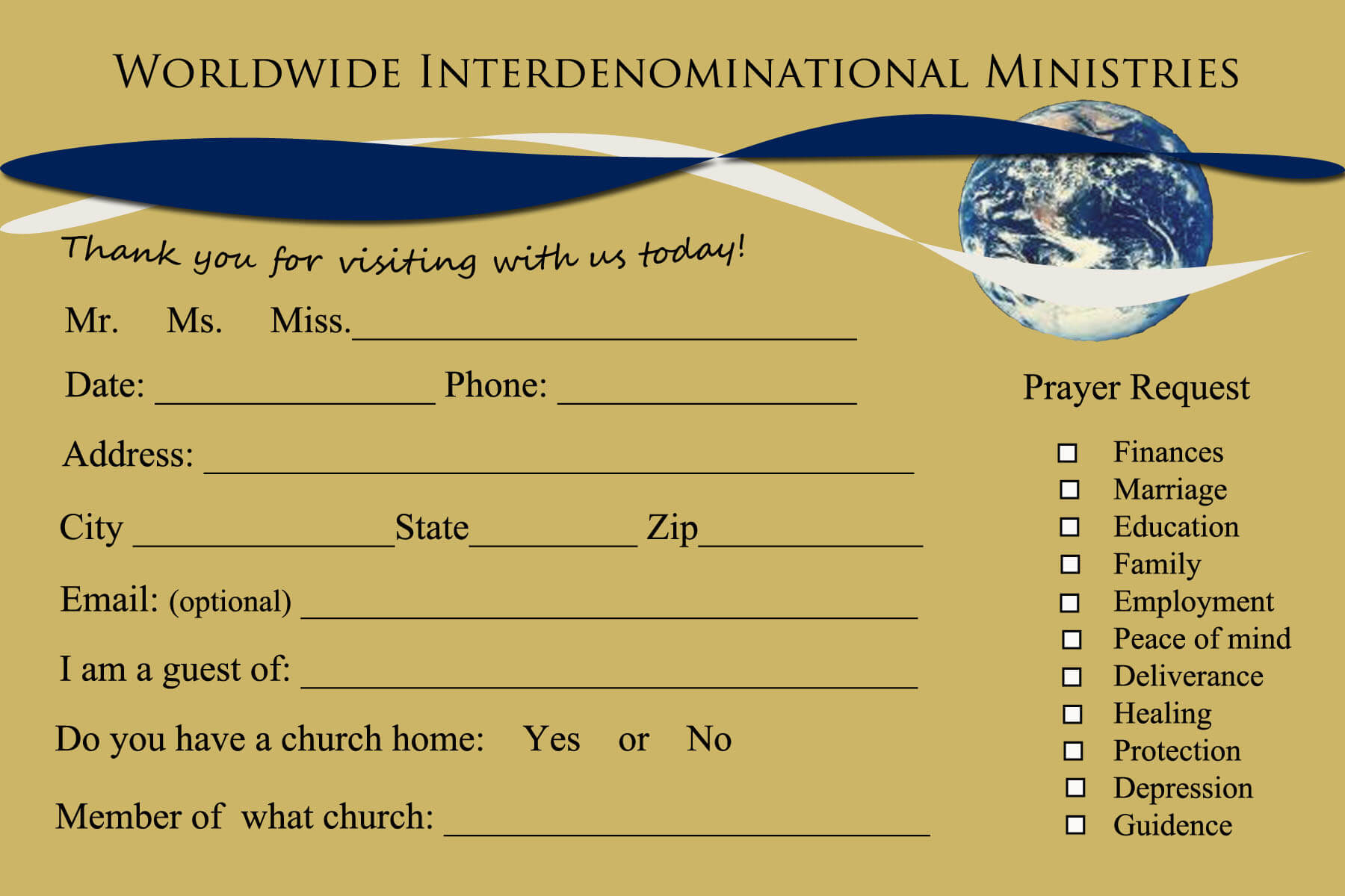 Welcome To Rhema Church Cards | Jesus Is Lord Regarding Church Visitor Card Template Word