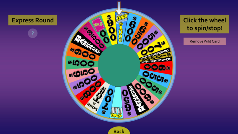 online wheel of fortune template