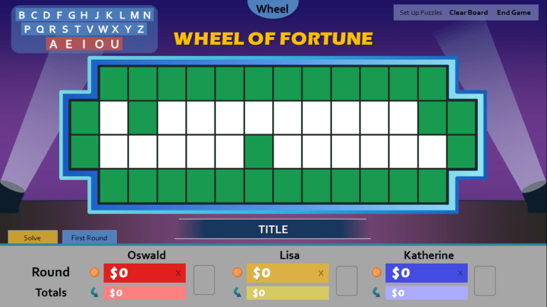 wheel of fortune template ppt