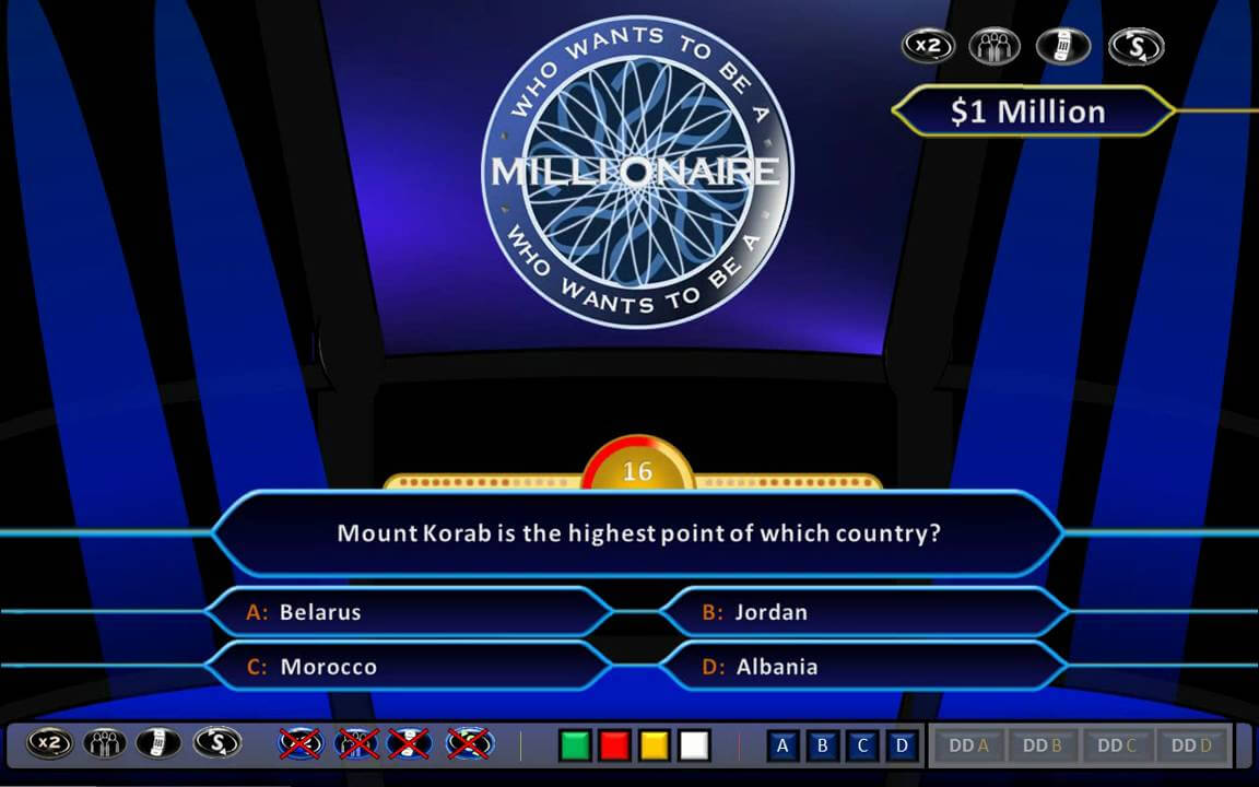 Who Wants To Be A Millionaire Demonstration [Hd, Ppt 2010, Us Clock Format] Within Who Wants To Be A Millionaire Powerpoint Template