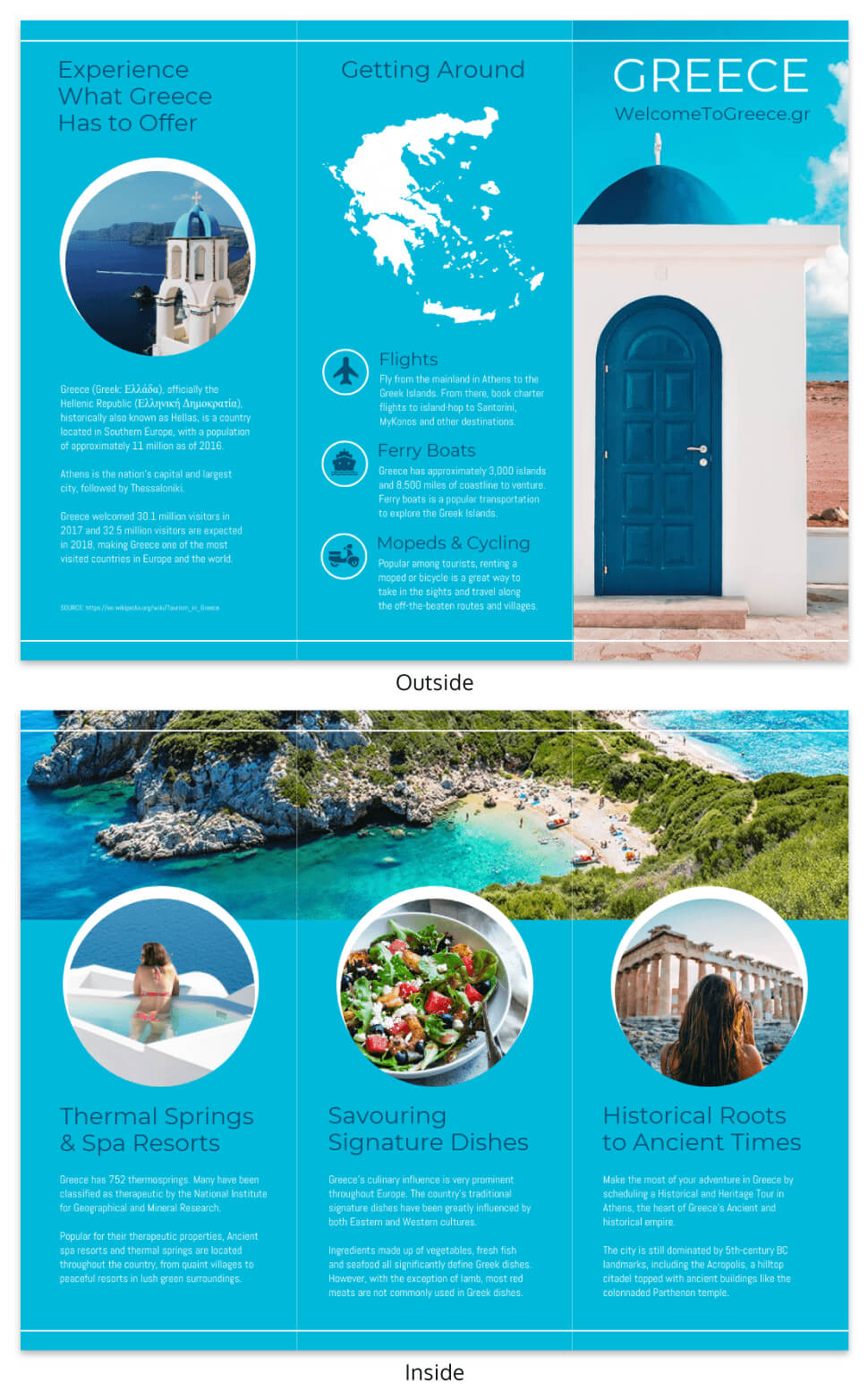 World Travel Tri Fold Brochure For Island Brochure Template